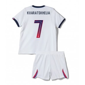 Paris Saint-Germain Khvicha Kvaratskhelia #7 Udebanetrøje Børn 2026-27 Kortærmet (+ Korte bukser)